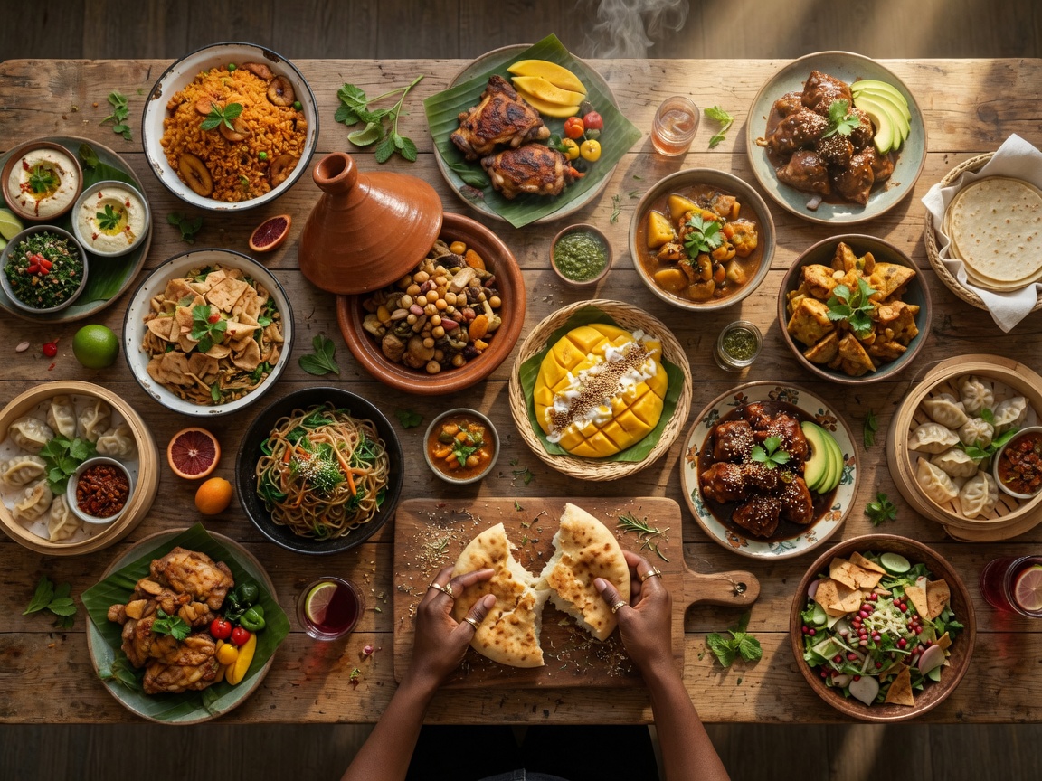 Shared feast table